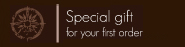 Free gift offered on first order