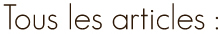 Tous les articles